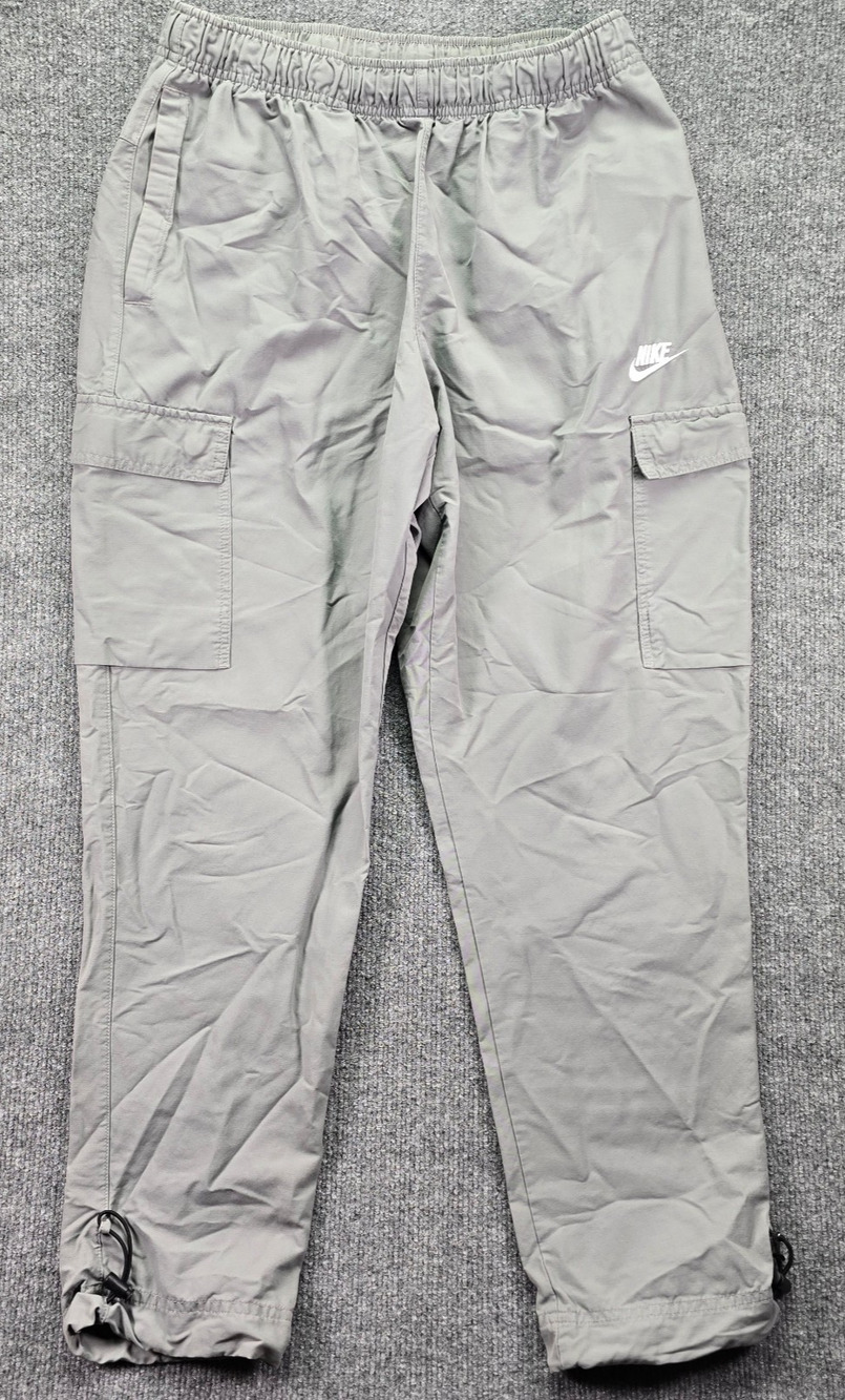 Nike Sportswear Cargo Pants Mens Small Gray Unlined Hiking Cuff Pockets Utility